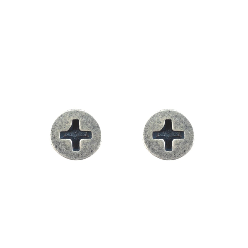 925 Sterling Silver Screw Stud Earrings, Statement Earrings, Funky Earrings, Nail Studs, Gothic Punk Studs, Unique studs, Men Earrings