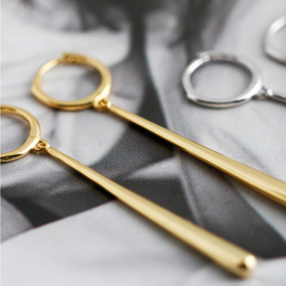 Silver and Gold Plated Samurai Earrings, Dangle Gold Earrings and Drop Earring One Piece Three Pieces Combo, Cosplay Earrings
