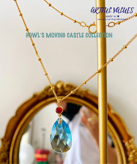 Howl's Moving Castle Crystal Necklace Cosplay Gift