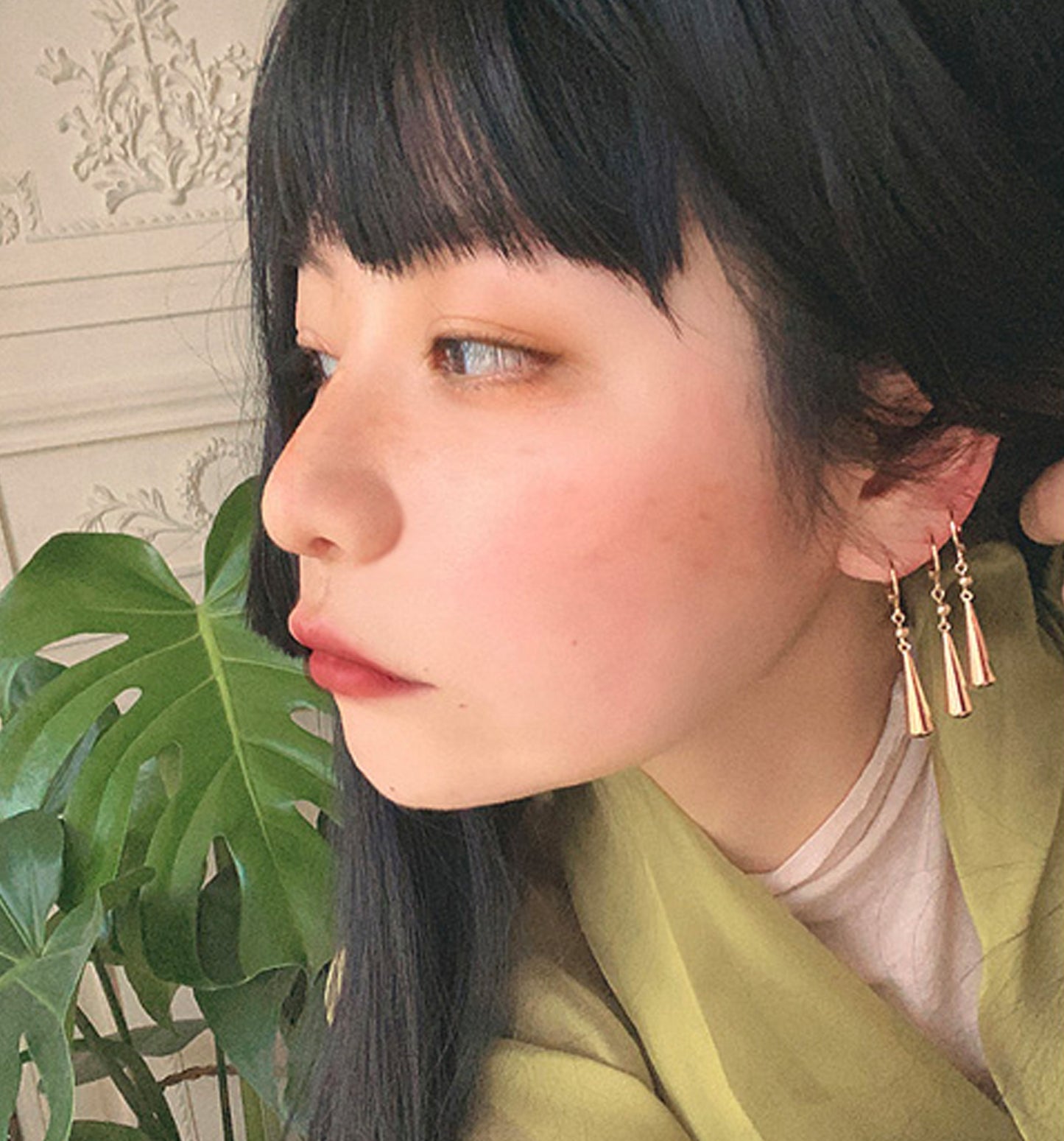 Roronoa Zoro Earrings Inspired 14K Gold Dangling Anime Cosplay Earrings