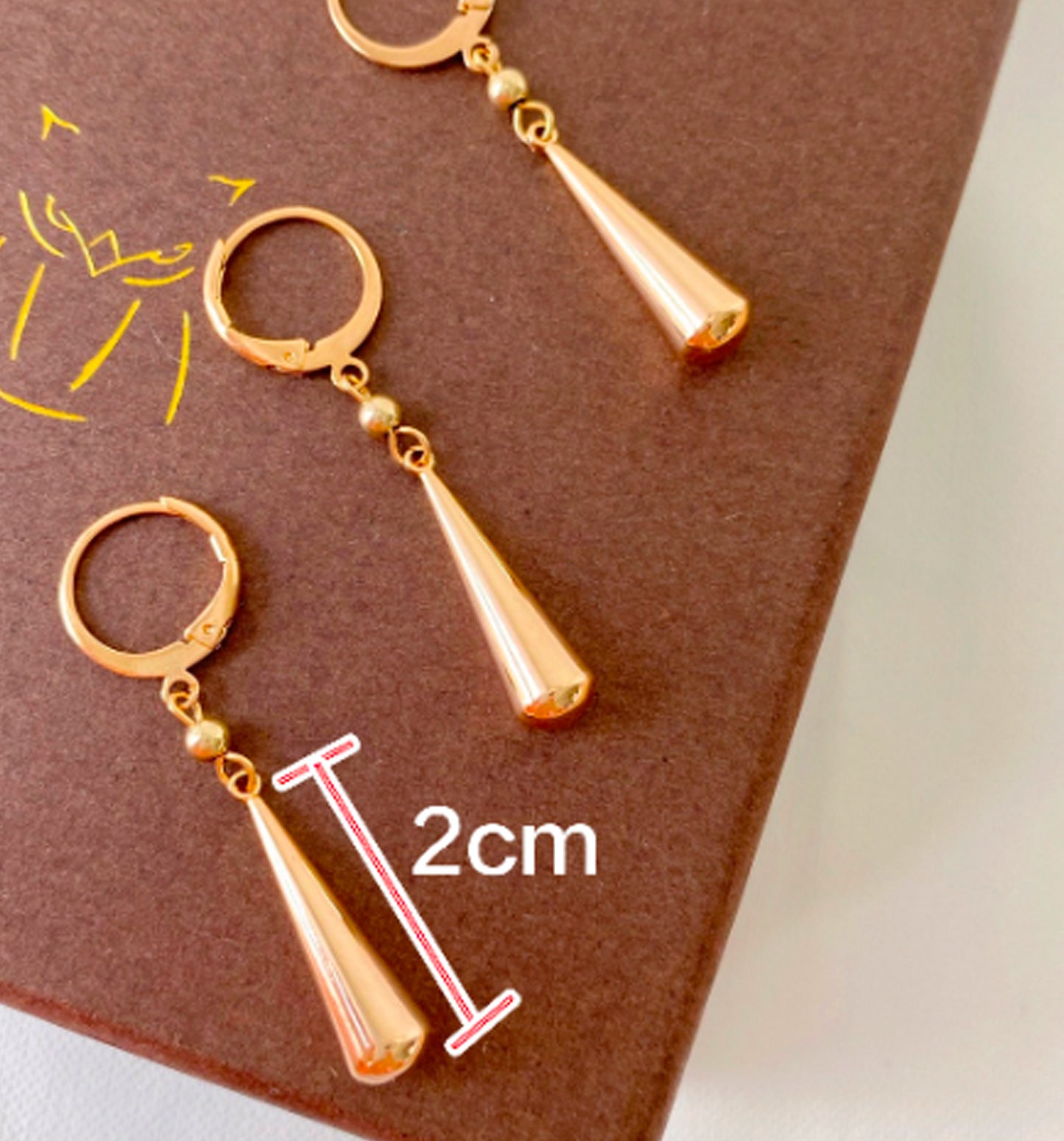 Roronoa Zoro Earrings Inspired 14K Gold Dangling Anime Cosplay Earrings