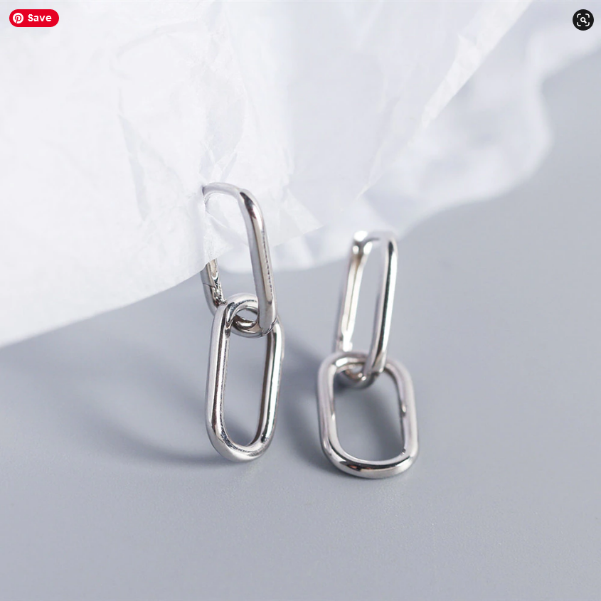 925 Sterling Silver Oval Hoop Earrings For Women Geometric Hot Elegant Love Gold Plated Earrings Gift